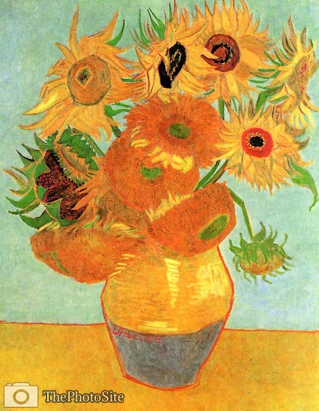 Still Life Vase with Twelve Sunflowers 1889 Vincent Van Gogh - Click Image to Close