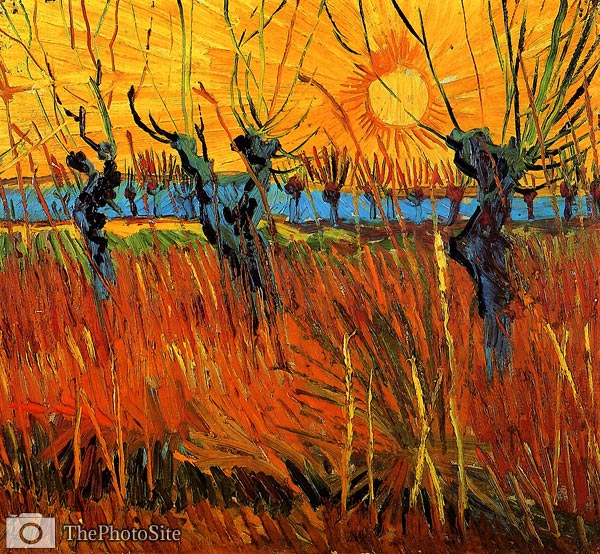 Willows at Sunset 1888 Van Gogh - Click Image to Close