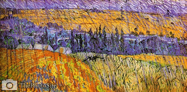 Landscape at Auvers in the Rain 1890 Vincent Van Gogh - Click Image to Close