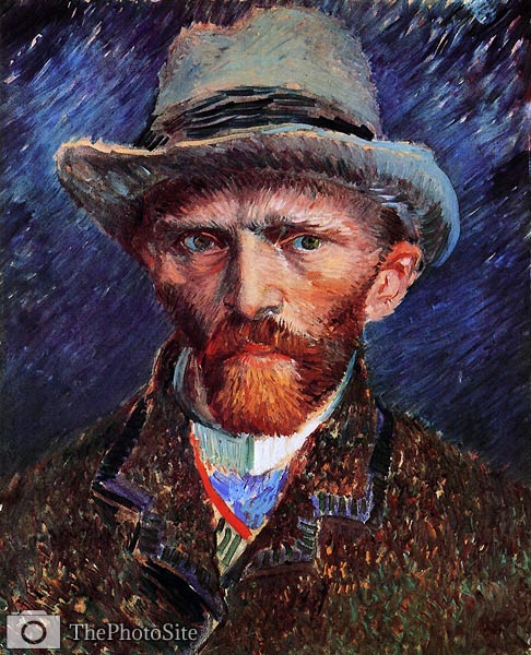 Self-Portrait with Grey Felt Hat 1886 Vincent Van Gogh - Click Image to Close