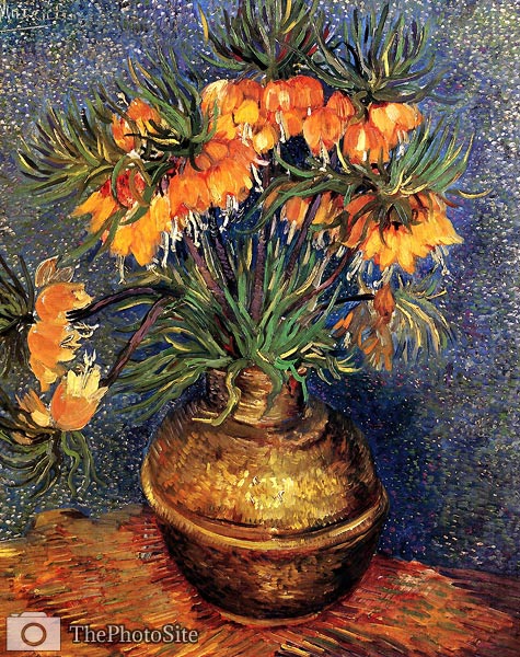 Fritillaries in a Copper Vase 1887 Vincent Van Gogh - Click Image to Close