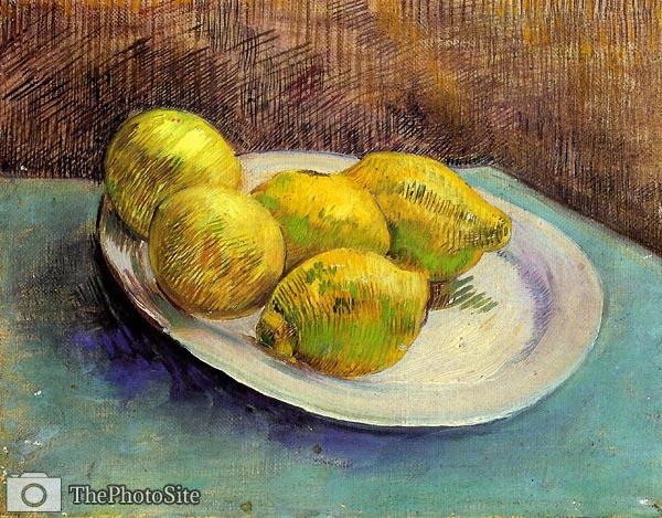 Still Life with Lemons on a Plate 1887 Van Gogh - Click Image to Close