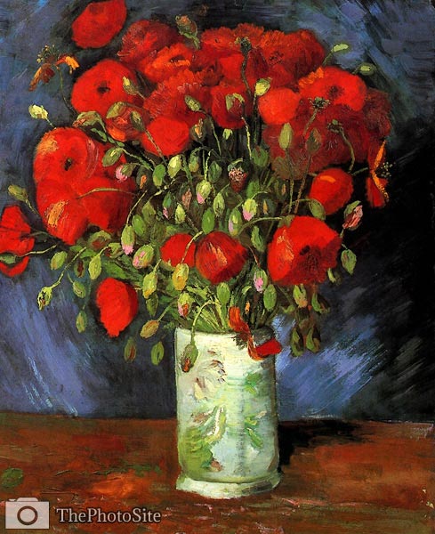 Vase with Red Poppies 1886 Van Gogh - Click Image to Close