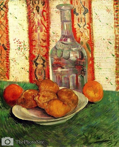 Still Life with Decanter and Lemons on a Plate 1887 Van Gogh - Click Image to Close
