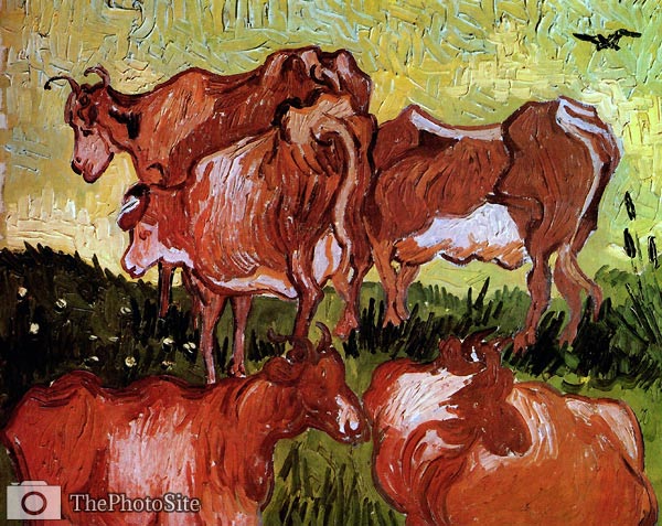 Cows after Jordaens 1890 Vincent Van Gogh - Click Image to Close