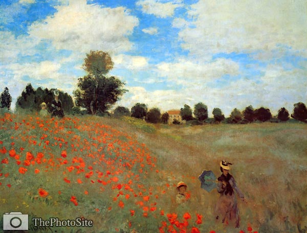 Wild Poppies at Argentueil (Les Coqueliquots) Claude Monet - Click Image to Close
