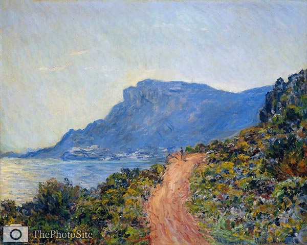 A coastal view with a bay Monet - Click Image to Close