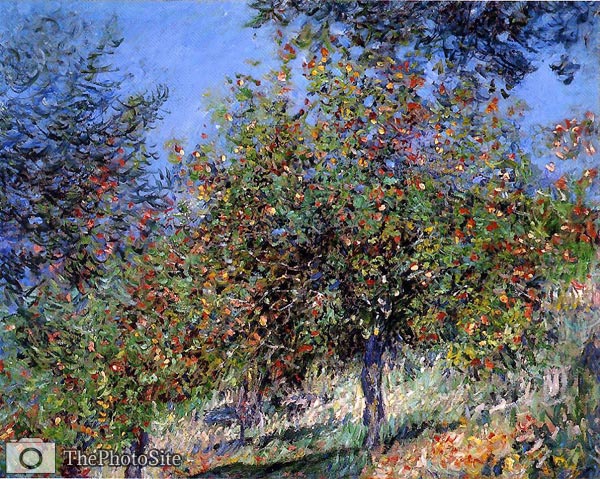 Apple Trees on the Chantemesle Hill Claude Monet - Click Image to Close