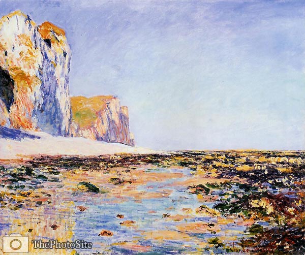 Beach and Cliffs at Pourville, Morning Effect Claude Monet - Click Image to Close
