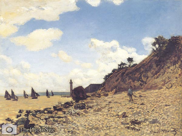 Beach at Honfleur Monet - Click Image to Close