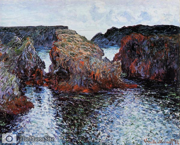 Belle-Ile, Rocks at Port-Goulphar Monet - Click Image to Close