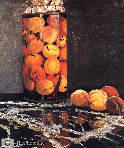 Jar of Peaches Claude Monet - Click Image to Close