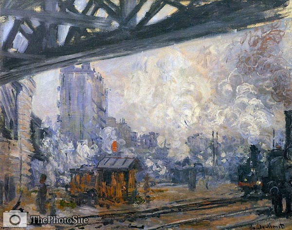Exterior View of the Saint-Lazare Station Claude Monet - Click Image to Close