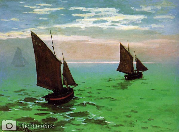 Fishing Boats at Sea Claude Monet - Click Image to Close