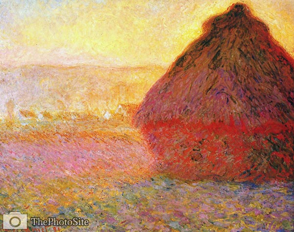 Heap of hay in the sunset Claude Monet - Click Image to Close