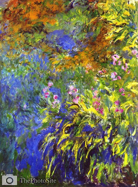 Iris by the lily pond Monet - Click Image to Close