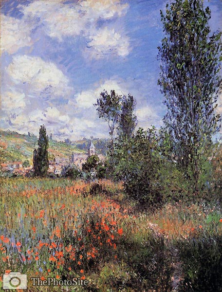 Lane in the Poppy Fields, Ile Saint-Martin Monet - Click Image to Close