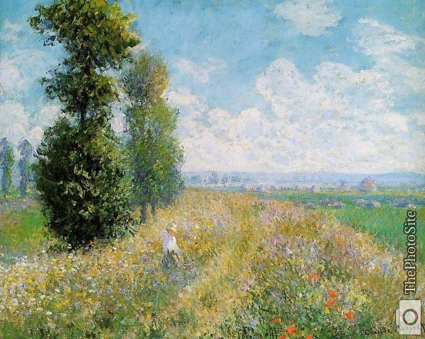 Meadow with Poplars (also known as Poplars near Argenteuil) Clau - Click Image to Close