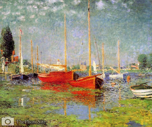 Red Boats at Argenteuil Monet - Click Image to Close