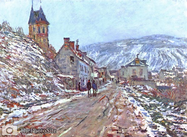 Road to Vetheuil in winter Monet - Click Image to Close