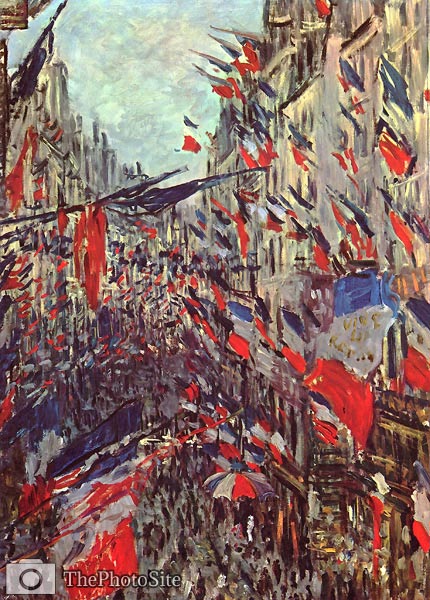 Rue Saint Denis Festivities on June 30th 1878 Claude Monet - Click Image to Close