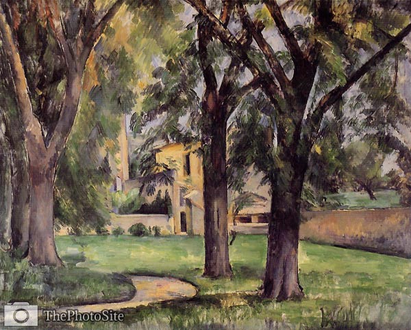 Chestnut Tree and Farm at Jas de Bouffan Paul Cezanne - Click Image to Close