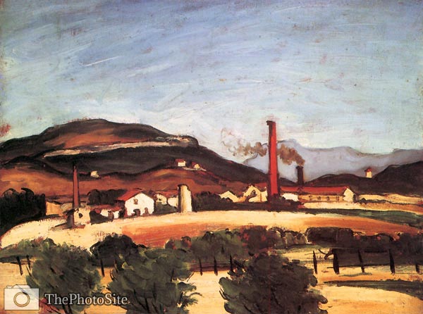 Factories near Mont de Cengle Paul Cezanne - Click Image to Close
