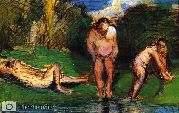Male bathers at the shore Paul Cezanne - Click Image to Close