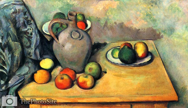 Still life, jug and fruits on a table Paul Cezanne - Click Image to Close