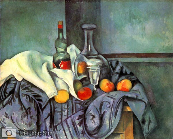 Still life, peppermint bottle Paul Cezanne - Click Image to Close