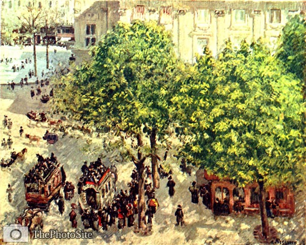 Place du Theatre Francais in Paris Camille Pissarro - Click Image to Close