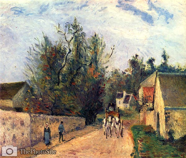 Stagecoach to Ennery Camille Pissarro - Click Image to Close