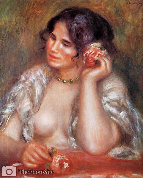 Gabrielle with a Rose Renoir - Click Image to Close