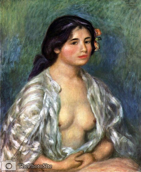 Gabrielle with open blouse Pierre-Auguste Renoir - Click Image to Close