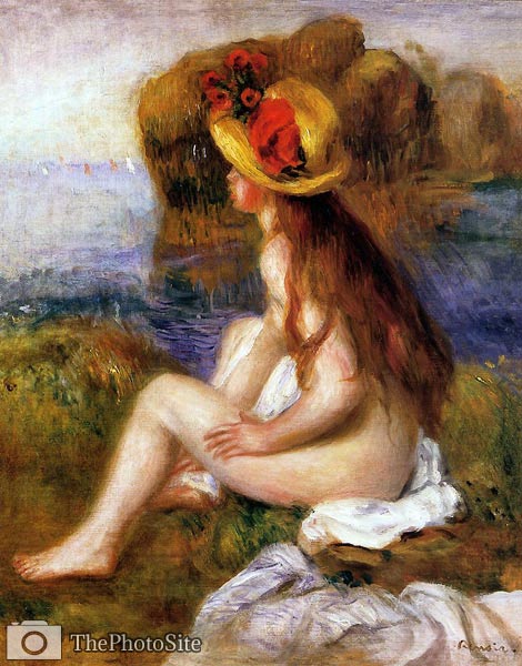 Nude in a Straw Hat Pierre-Auguste Renoir - Click Image to Close