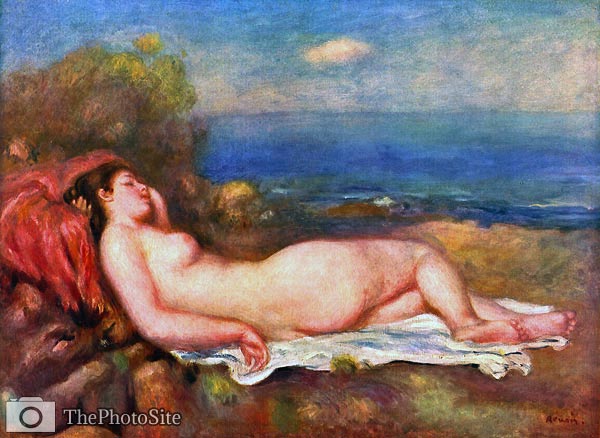 Sleeping at the sea Pierre-Auguste Renoir - Click Image to Close