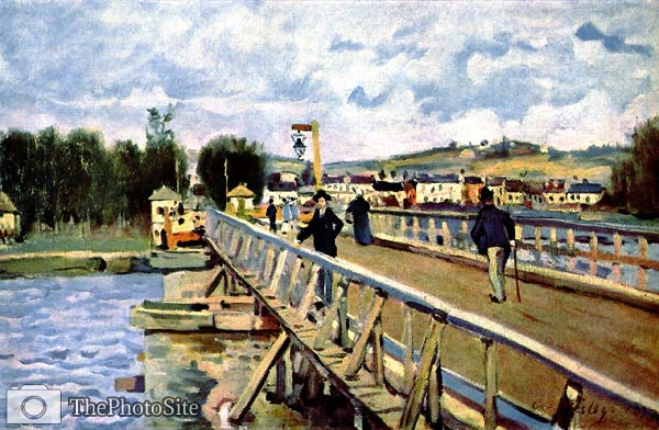 Foot Bridge at Argenteuil Alfred Sisley - Click Image to Close