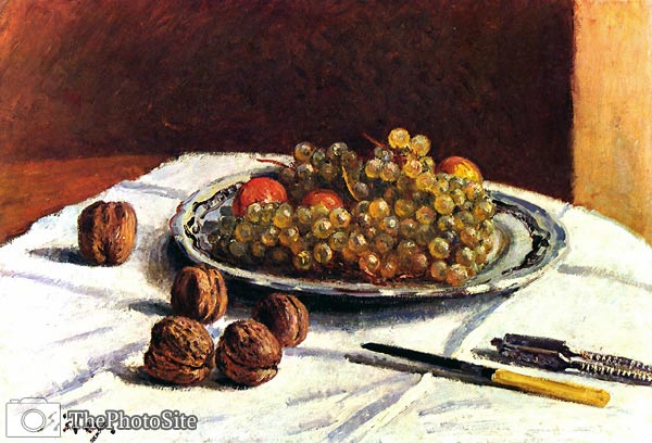 Grapes and nuts Alfred Sisley - Click Image to Close