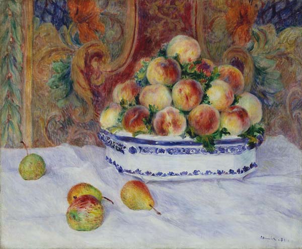 Still life with peaches - Click Image to Close