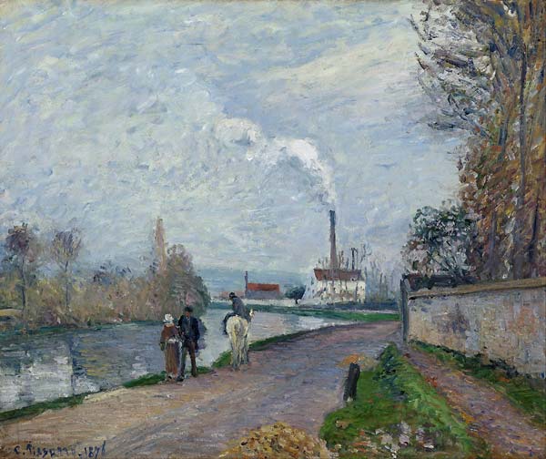 The Oise near Pontoise in Grey Weather - Click Image to Close