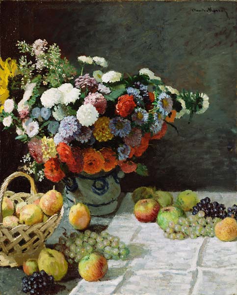 Still Life with Flowers and Fruit - Click Image to Close