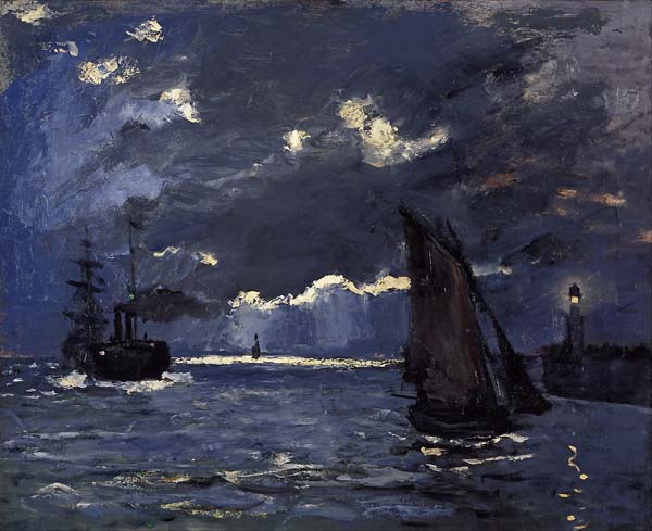 A Seascape, Shipping by Moonlight - Click Image to Close