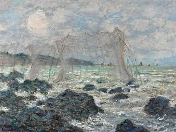 Fishing nets at Pourville - Click Image to Close
