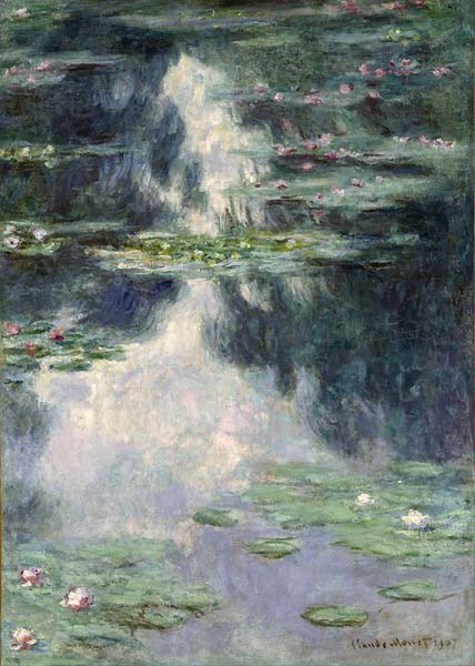 Pond with Water Lilies - Click Image to Close