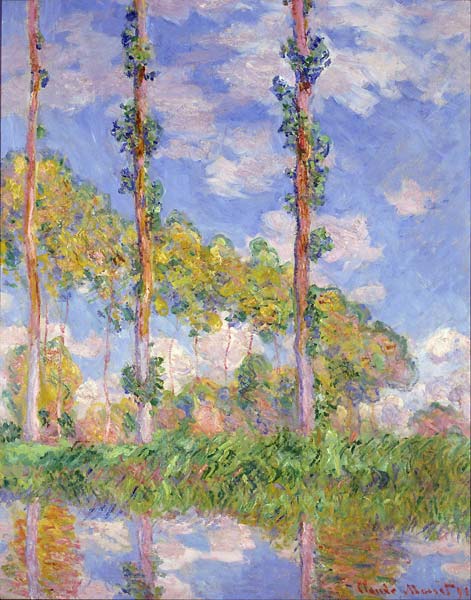 Poplars in the Sun - Click Image to Close