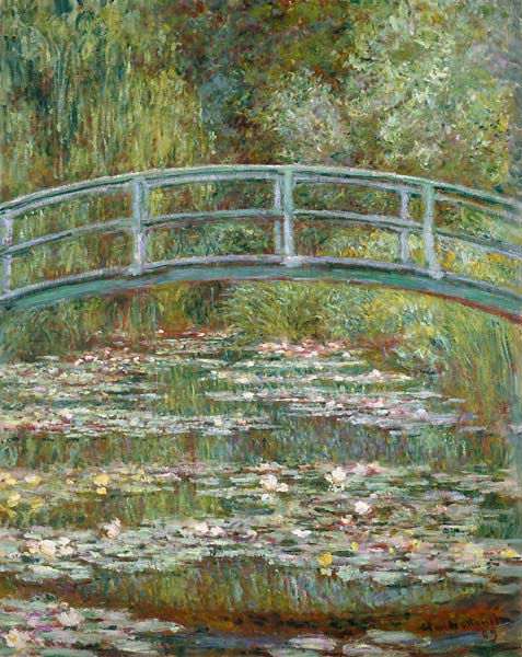 Bridge over a pond of water lilies 1899 - Click Image to Close