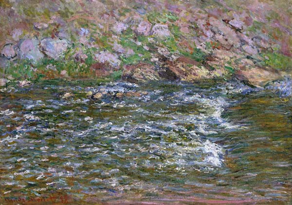 Rapids on the petite creuse at fresselines - Click Image to Close