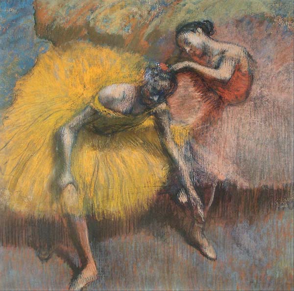 Deux danseuses jaunes et roses - Click Image to Close