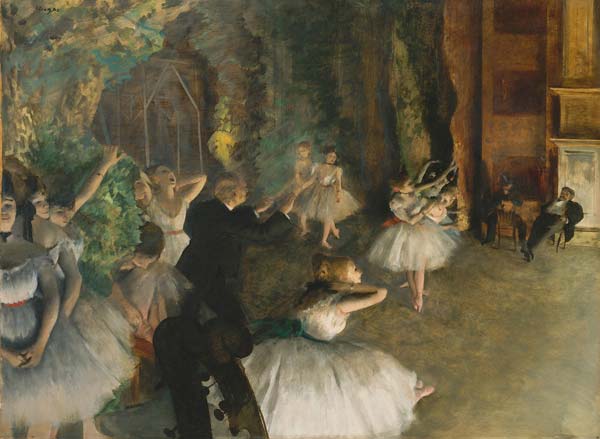 The rehearsal of the ballet onstage - Click Image to Close