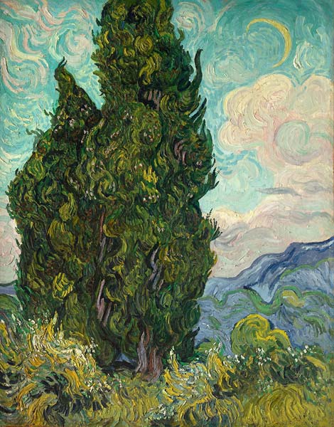 Cypresses 1889 - Click Image to Close